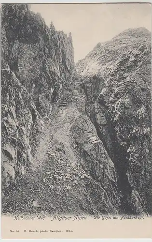 (112372) AK Heilbronner Weg, Gufel am Bockkarkopf, um 1904