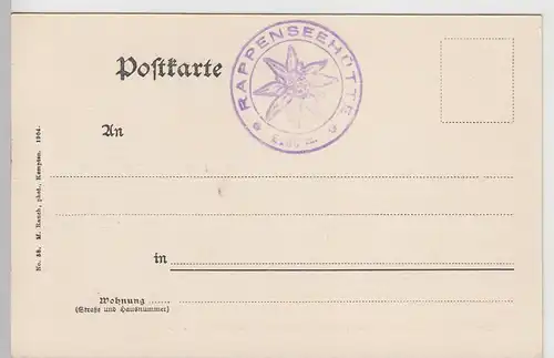 (112357) AK Heilbronner Weg, Bockkarkopf, westl. Vorgipfel, um 1904