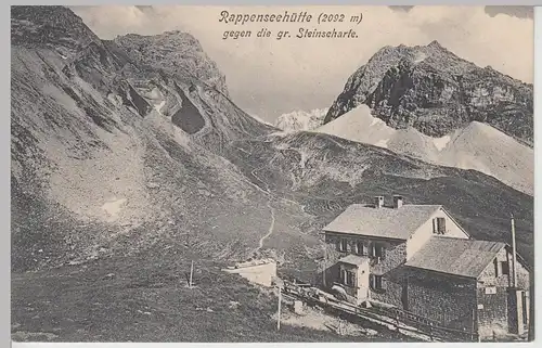 (112355) AK Rappenseehütte, Große Steinscharte, um 1906