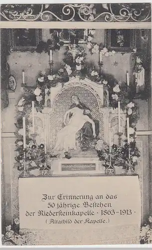 (112144) AK Riederstein Kapelle, Altar, Pietà 1916
