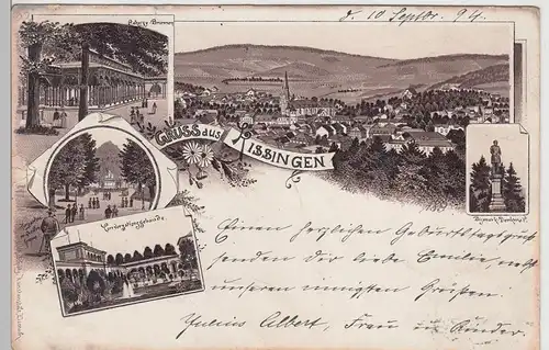 (111956) AK Gruss aus Kissingen, Mehrbild Litho 1894