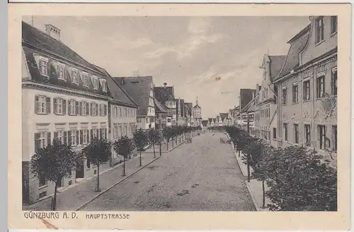 (111955) AK Günzburg a.D., Hauptstraße 1910/20er