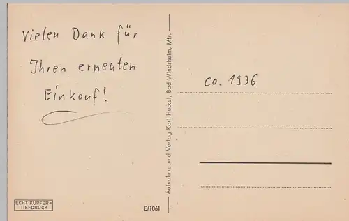 (111560) AK Bad Windsheim, Rathaus, vor 1945