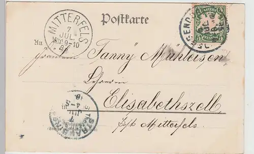 (111475) AK Gruß aus Deggendorf, Unterer Stadtplatz, Grabkirche 1898