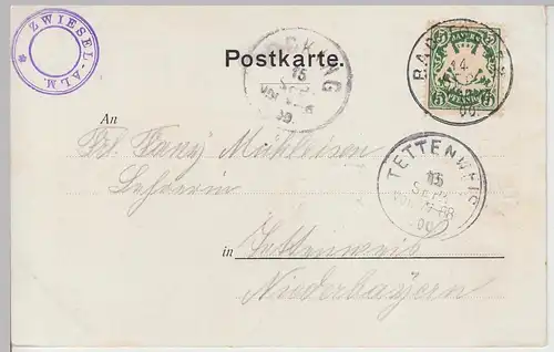 (111473) AK Gruß von der Zwiesel Alm, Windhütte, Almhütte, Zwieselalm 1900