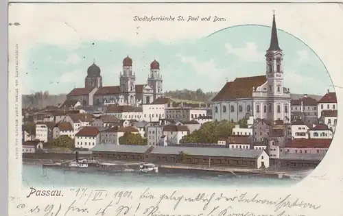 (111471) AK Passau, Kirche St. Paul, Dom 1901