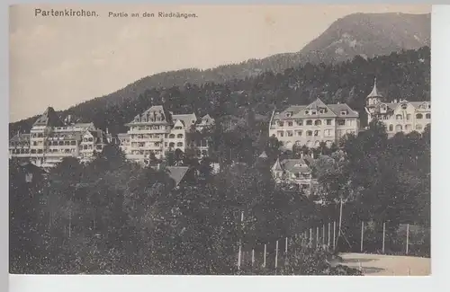 (111437) AK Partenkirchen, Riedhänge, Hotel Haus Gibson, vor 1945