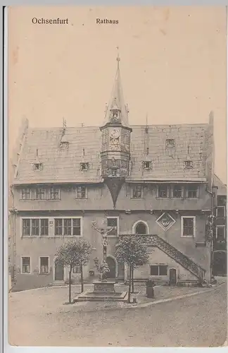 (111231) AK Ochsenfurt, Rathaus, 1920