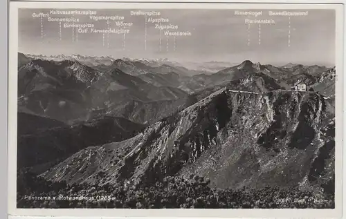 (110098) Foto AK Panorama vom Rotwandhaus, vor 1945