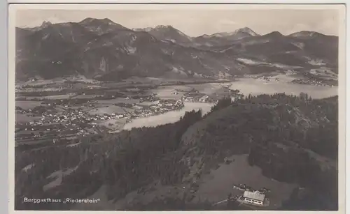 (109991) Foto AK Berggasthaus Riederstein, Blick vom Riederstein, Rottach Egern