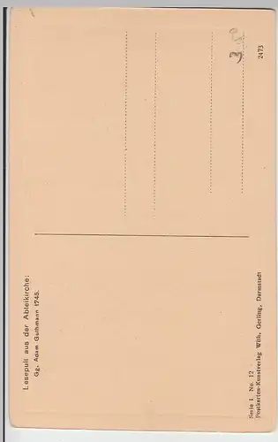 (109744) AK Amorbach, Odenwald, Bibliothek, Lesepult, vor 1945