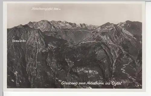 (109645) Foto AK Gleitweg vom Nebelhorn ins Oytal, Seewände