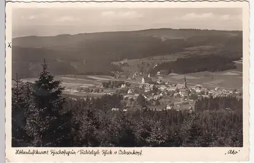(109628) Foto AK Bischofsgrün, Fichtelgebirge, Blick vom Ochsenkopf 1953
