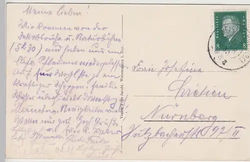 (109371) AK Weißenburg in Bayern, Wülzburg, Wallgraben 1930