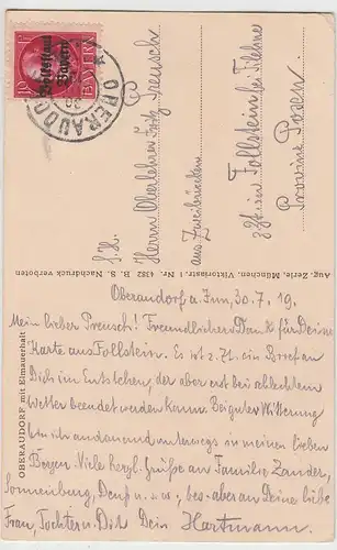 (109322) AK Oberaudorf mit Elmauerhalt 1919