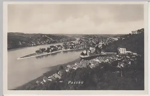 (109127) Foto AK Passau, Dreiflüsseeck, Niederhaus 1929