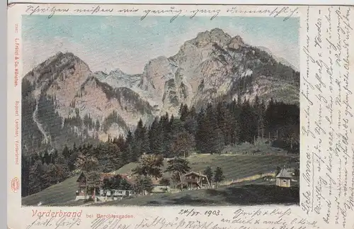 (109122) AK Alpenwirtschaft Vorderbrand bei Berchtesgaden 1903