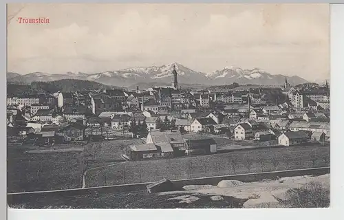 (109076) AK Traunstein, Bayern, Panorama 1906