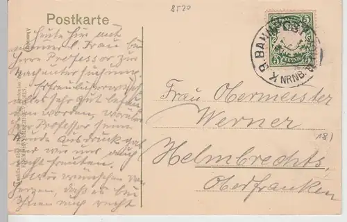 (108836) AK Erlangen, Ortsansicht mit Kirche 1908