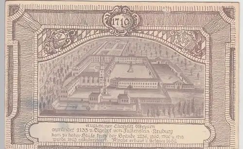 (108265) Künstler AK Kloster Weyarn, Augustiner Chorherren Stift um 1710, Karte
