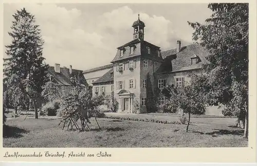 (107833) AK Triesdorf, Weidenbach, Landfrauenschule, Weißes Schloss, vor 1945