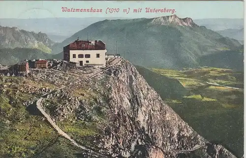 (107811) AK Watzmann, Watzmannhaus, Untersberg 1908