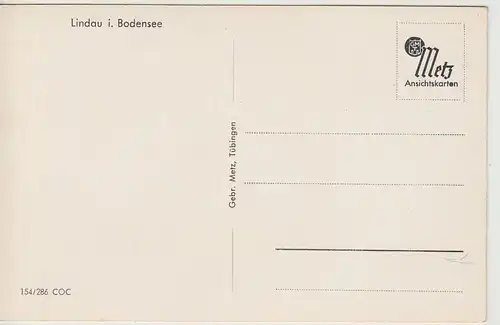 (107765) Künstler AK Lindau, Bodensee, Panorama, vor 1945