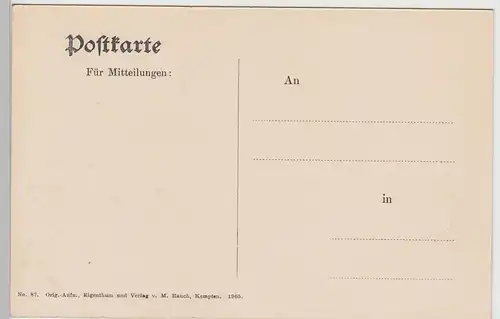 (107485) AK Allgäuer Alpen, Hochvogel vom Kalten Winkel, 1905