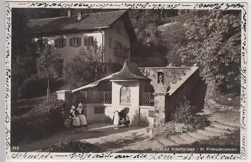 (107457) Foto AK Bad Adelholzen, St. Primusbrunnen, 1938