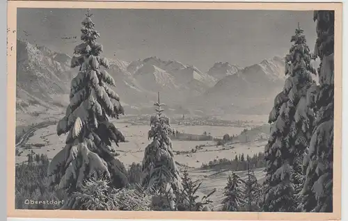 (107380) AK Oberstdorf, Wintermotiv, 1931