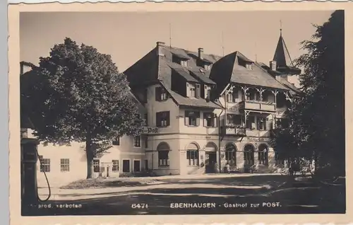 (107355) Foto AK Ebenhausen, Gasthof Zur Post, 1930er