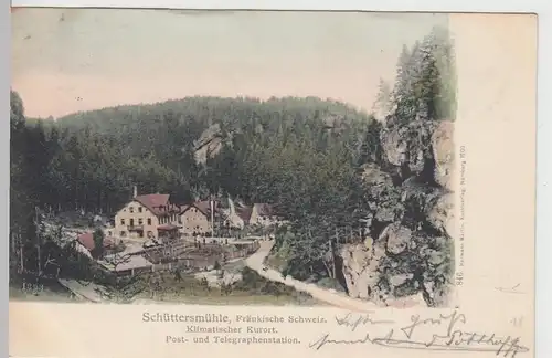 (107346) AK Pottenstein Schüttersmühle, 1901