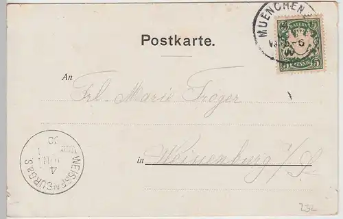 (107334) AK Harlaching, Gruss vom städtischen Sanatorium, 1900