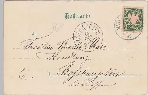 (107320) AK Gruss aus Wörishofen, Kneippianum u. Kinderasyl, 1898