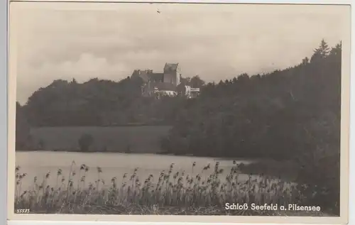 (107285) Foto AK Pilsensee, Schloss Seefeld, 1933