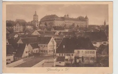 (107236) AK Günzburg a.D., Blick zum Schloss, 1927