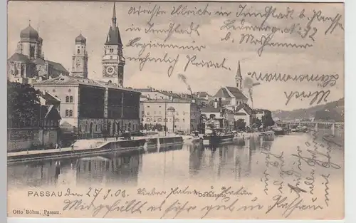 (107210) AK Passau, Donauseite 1903