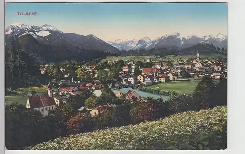 (107209) AK Traunstein, Panorama 1910er