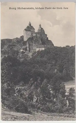 (107033) AK Kirchensittenbach, Burg Hohenstein, Mittelfranken 1914