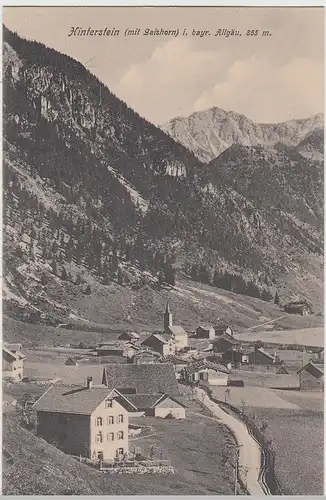 (106996) AK Hinterstein, Bad Hindelang, Ort mit Gaishorn, um 1907