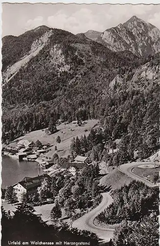 (106976) AK Urfeld am Walchensee, Kesselbergstraße, Herzogstand, nach 1945