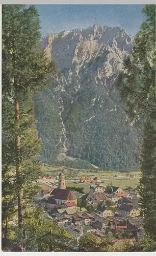 (106973) AK Mittenwald, Panorama, Karwendel, vor 1945