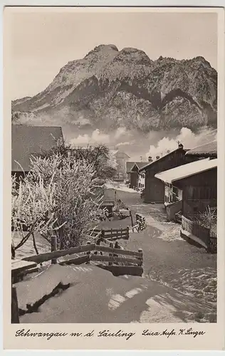 (106970) Foto AK Schwangau, Ort mit Säuling, Wintermotiv