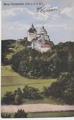 (105927) AK Burg Hohenstein, Kirchensittenbach, Mittelfranken, Feldpost 1918