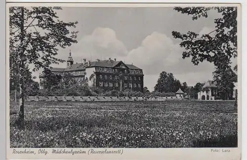 (105883) AK Rosenheim, Mädchenlyzeum (Reservelazarett), 1940er