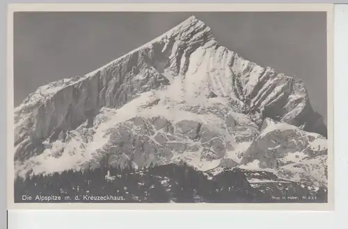 (105882) Foto AK Alpspitze mit Kreuzeckhaus, 1924