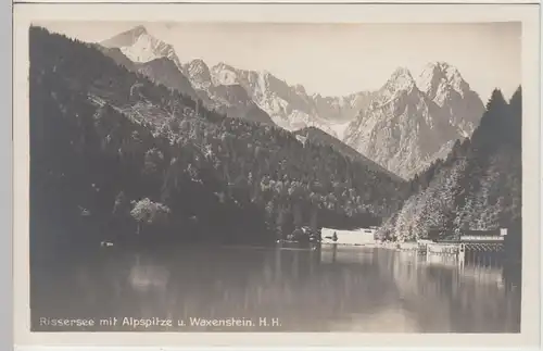 (105880) Foto AK Rießersee mit Alpspitze und Waxenstein, 1924