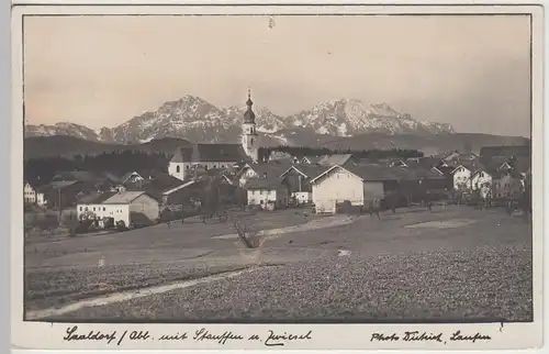 (105875) Foto AK Saaldorf, Ansicht mit Stauffen und Zwiesel, 1938