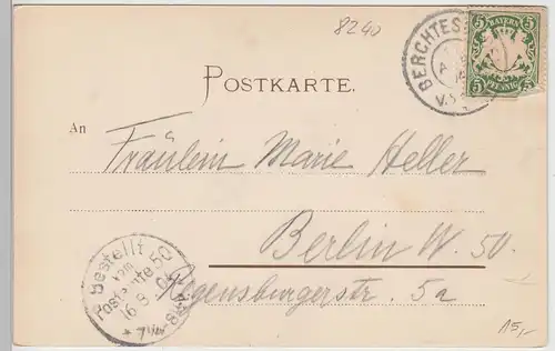 (105874) AK Berchtesgaden, Marktplatz, 1904