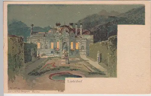(105865) Künstler AK Schloss Linderhof, vor 1905